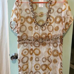 Kareena's beaded and bedazzled tunic Size Large